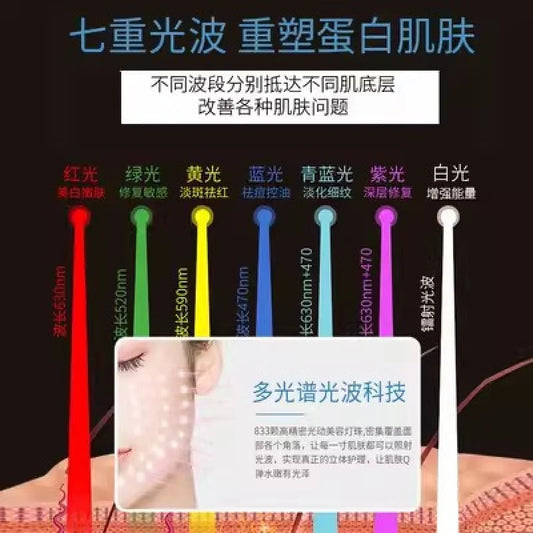 Photon Skin Rejuvenation Beauty Device for Home Use, Facial Acne Removal and Spot Lightening Mask Import Device, Red and Blue Li